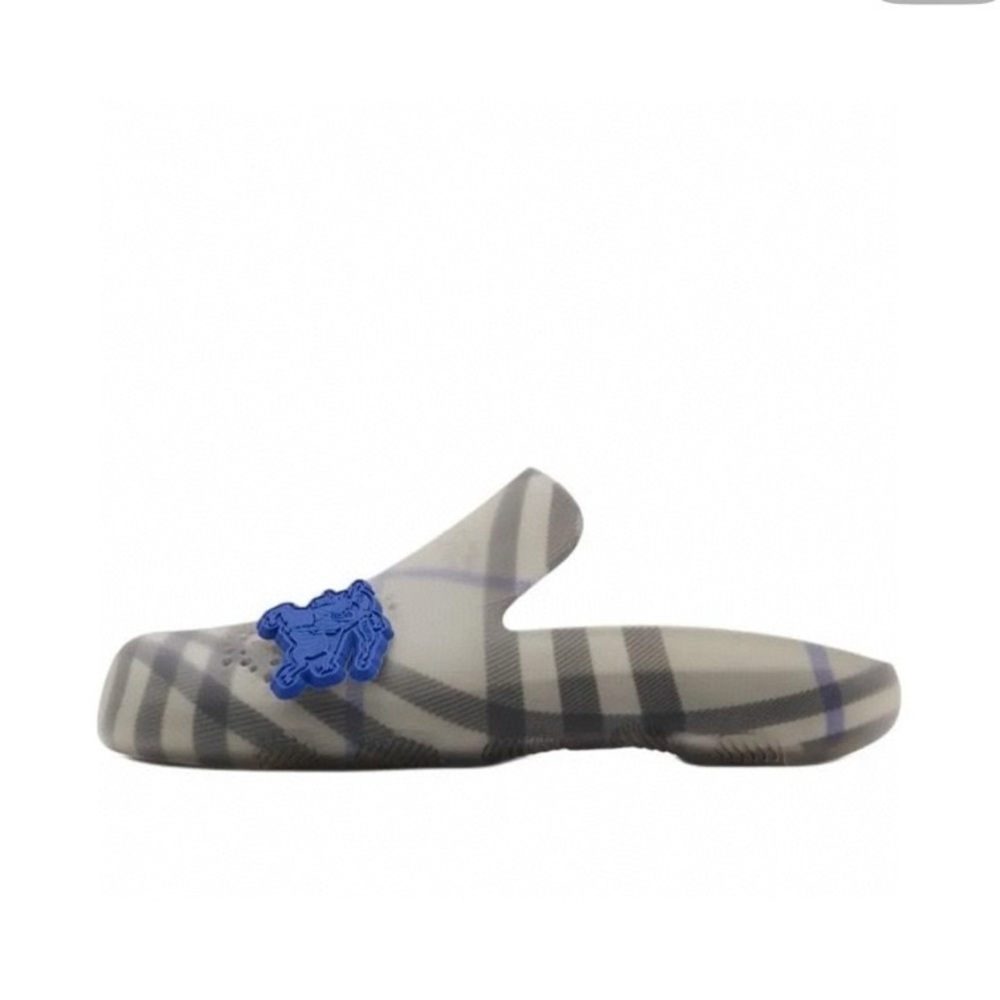 Burberry authentic women signature Equestrian Knight motif logo slides